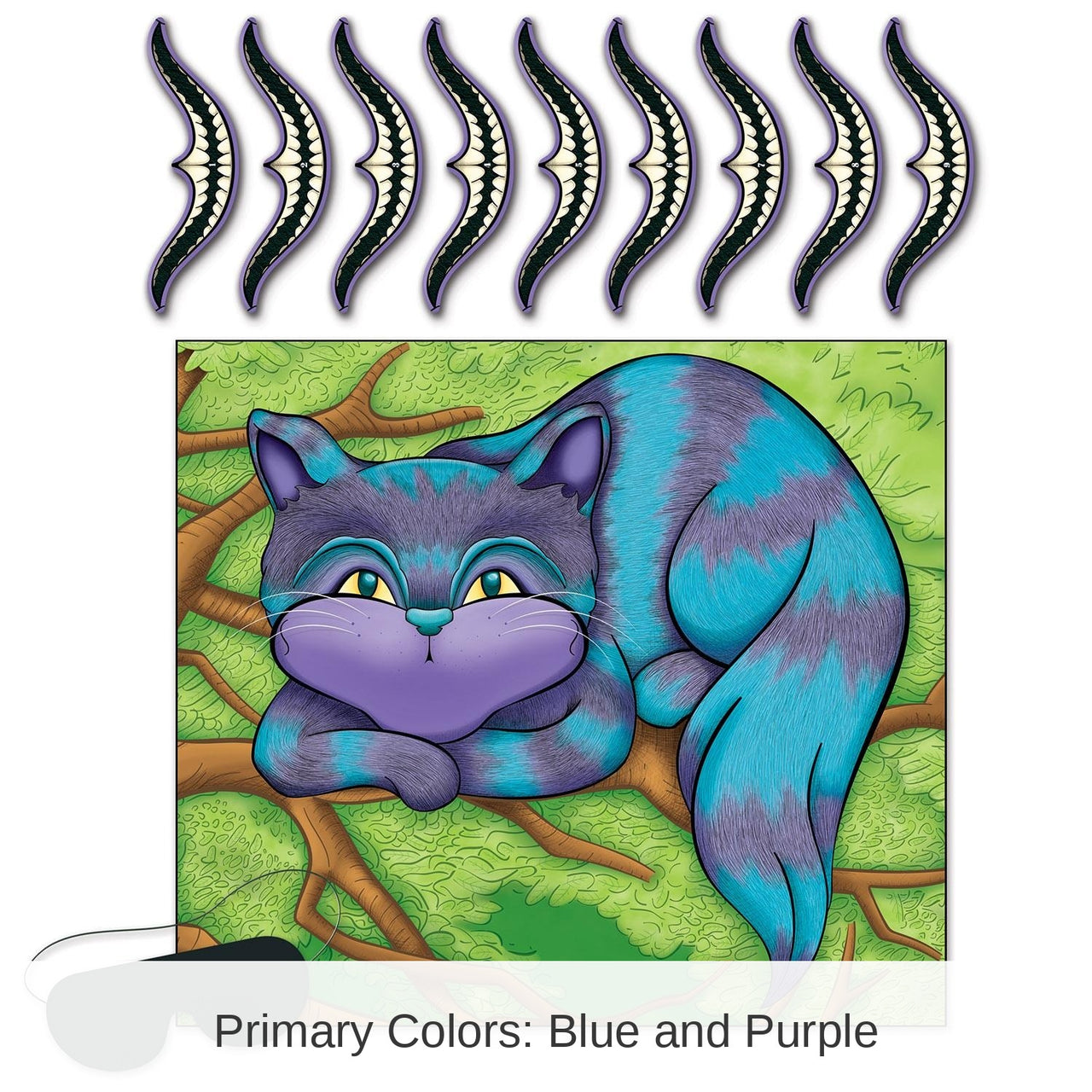24 Pack Bulk Pin The Smile On The Cheshire Cat Party Game