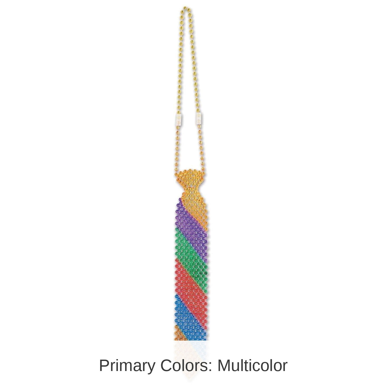 12 Pack Bulk Beaded Rainbow Tie