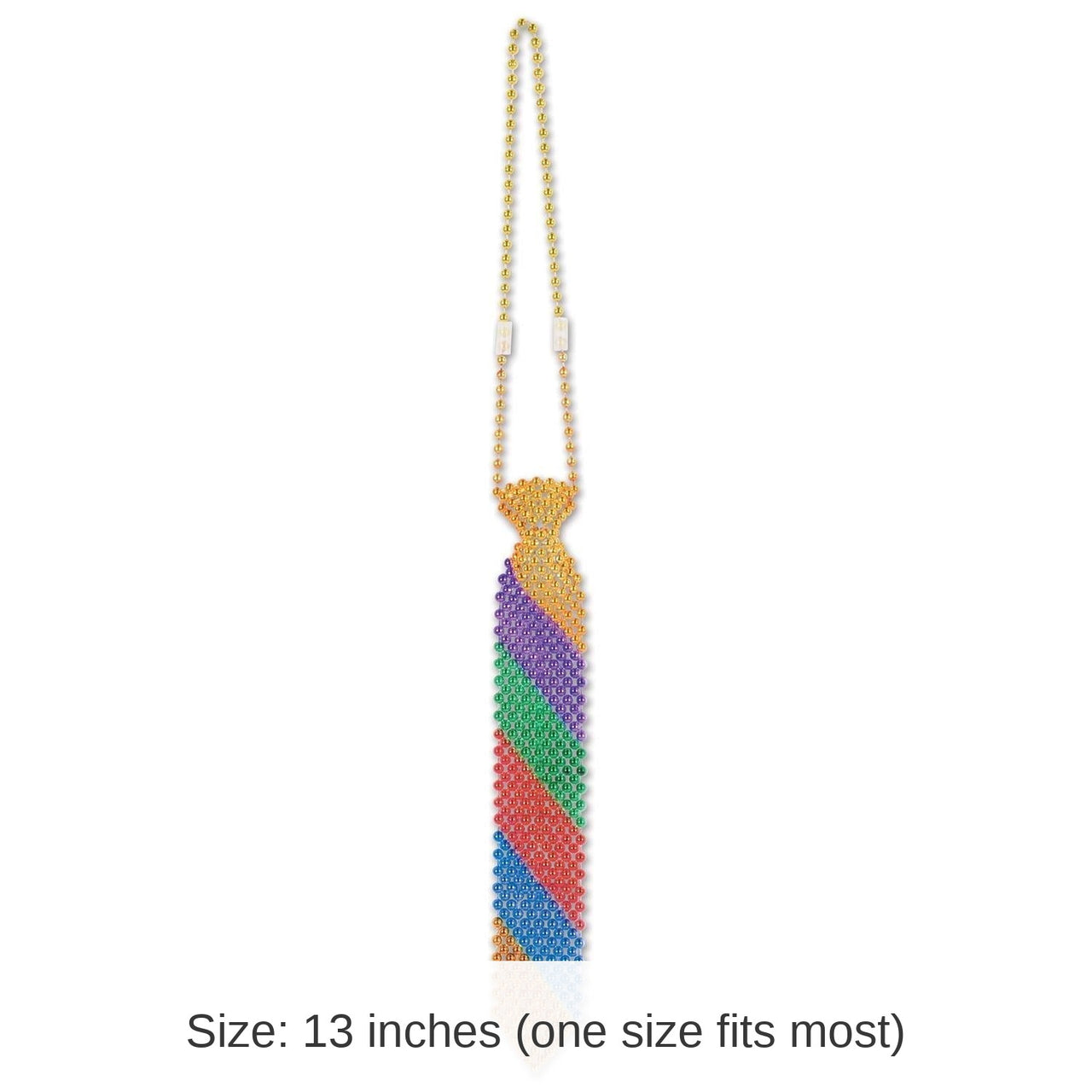12 Pack Bulk Beaded Rainbow Tie
