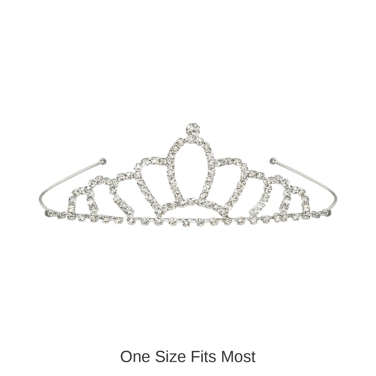 6 Pack Bulk Royal Rhinestone Tiara
