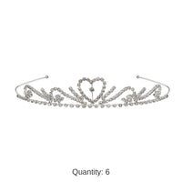 6 Pack Bulk Royal Love Rhinestone Tiara
