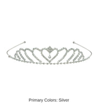 6 Pack Bulk Princess Heart Rhinestone Tiara