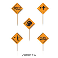600 Pack Bulk Construction Sign Picks