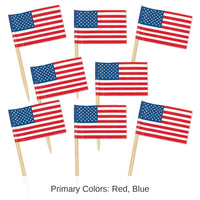 600 Pack Bulk Packaged U S Flag Party Picks