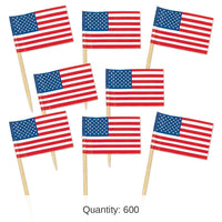 600 Pack Bulk Packaged U S Flag Party Picks
