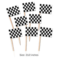600 Pack Bulk Checkered Flag Party Picks