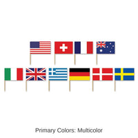 600 Pack Bulk International Flag Party Picks