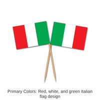 600 Pack Bulk Italian Flag Party Picks