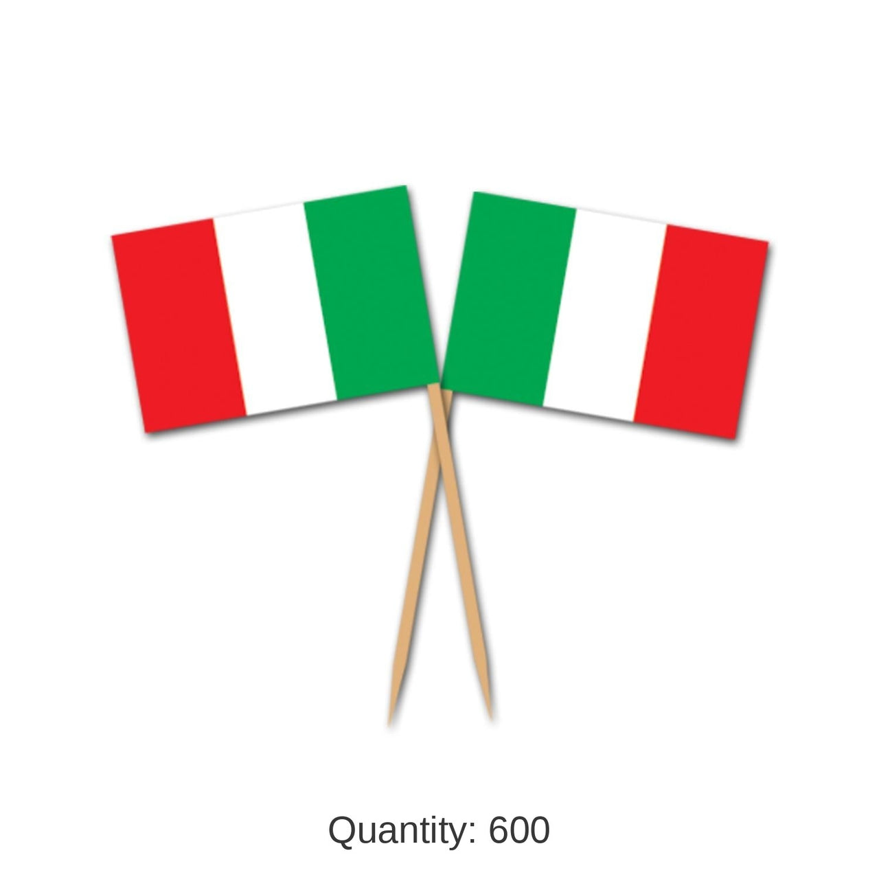 600 Pack Bulk Italian Flag Party Picks