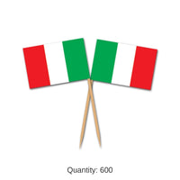 600 Pack Bulk Italian Flag Party Picks