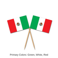 600 Pack Bulk Fiesta Mexican Flag Picks