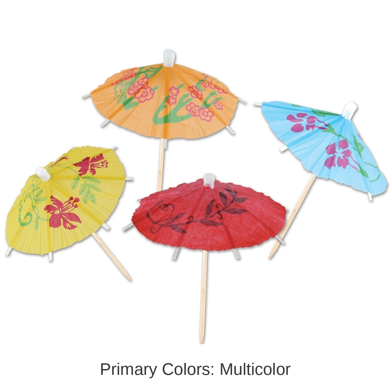 24 Pack Bulk Luau Party 144 Piece Boxed Party Parasol Picks