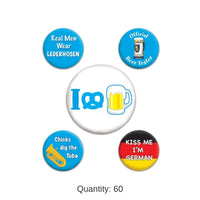 60 Pack Bulk Oktoberfest Party Buttons