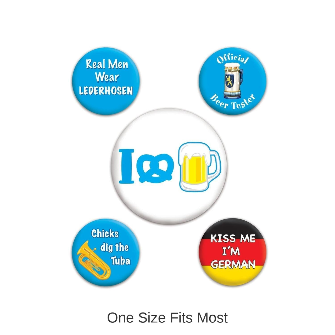 60 Pack Bulk Oktoberfest Party Buttons