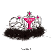 6 Pack Bulk Bachelorette Party Plastic Light-Up Naughty Girl Tiara