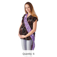 6 Pack Bulk Mom To Be Satin Sash