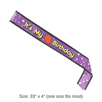 6 Pack Bulk It's My Birthday Party Satin Sash