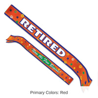 6 Pack Bulk Retired Now The Fun Begins! Satin Sash- Orange