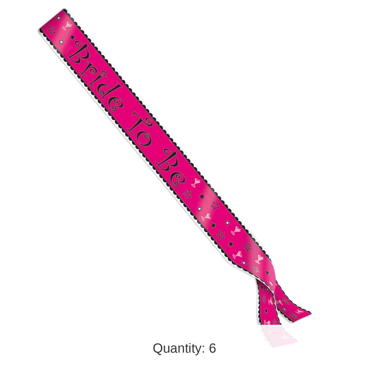 6 Pack Bulk Bachelorette Party Bride To Be Satin Sash