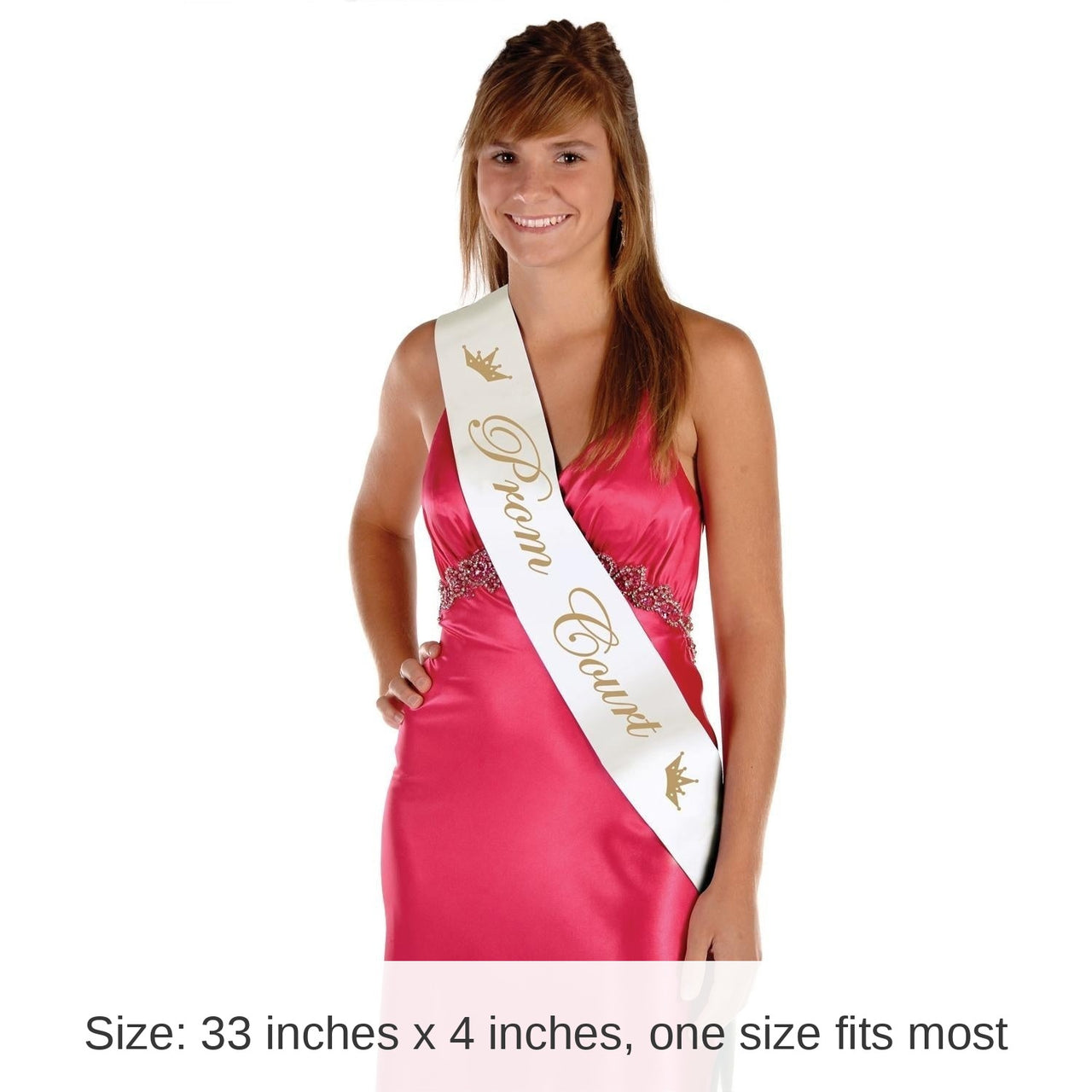 6 Pack Bulk Prom Court Satin Sash