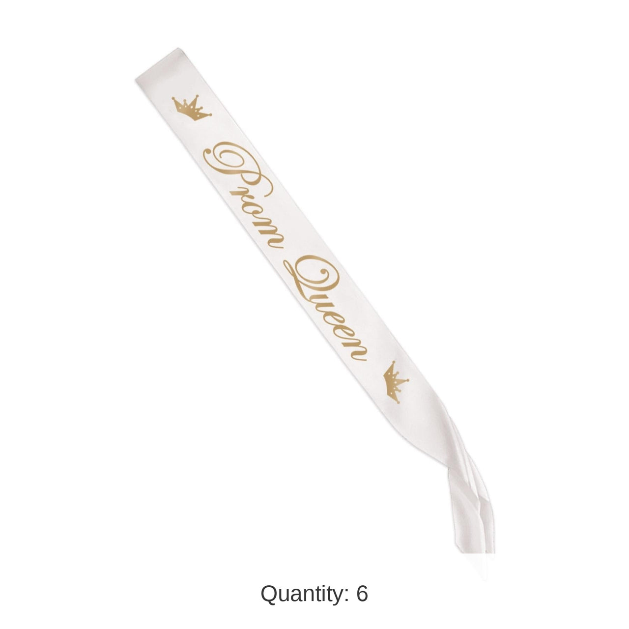 6 Pack Bulk Prom Queen Satin Sash