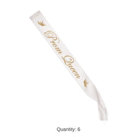 6 Pack Bulk Prom Queen Satin Sash