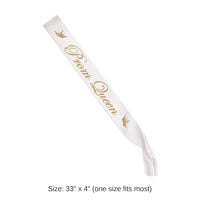 6 Pack Bulk Prom Queen Satin Sash