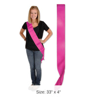 6 Pack Bulk Satin Sash - cerise