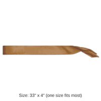 6 Pack Bulk Satin Sash - gold