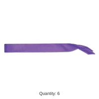 6 Pack Bulk Satin Sash - purple