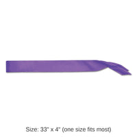 6 Pack Bulk Satin Sash - purple
