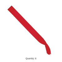 6 Pack Bulk Satin Sash - red