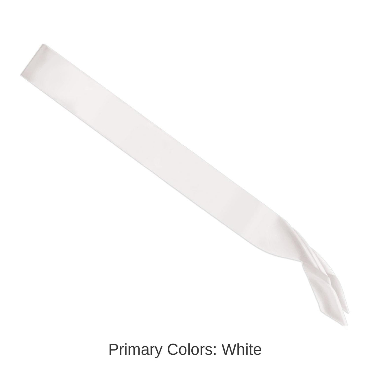 6 Pack Bulk Satin Sash - white
