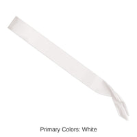 6 Pack Bulk Satin Sash - white