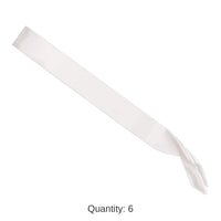 6 Pack Bulk Satin Sash - white