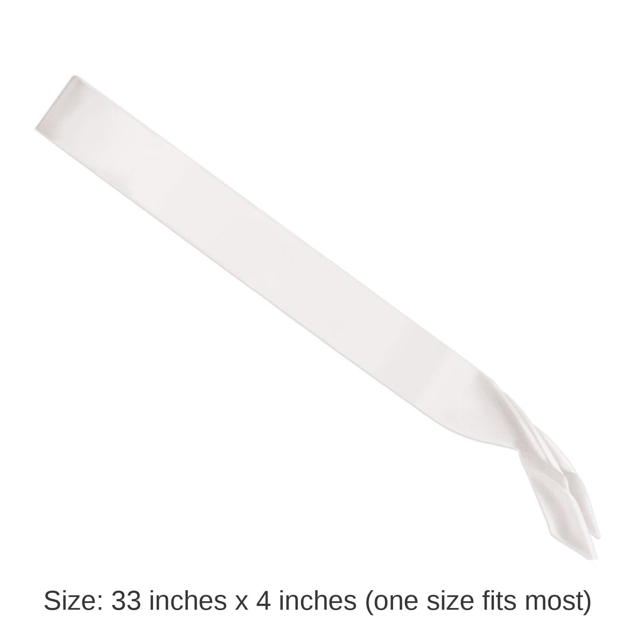 6 Pack Bulk Satin Sash - white