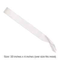 6 Pack Bulk Satin Sash - white