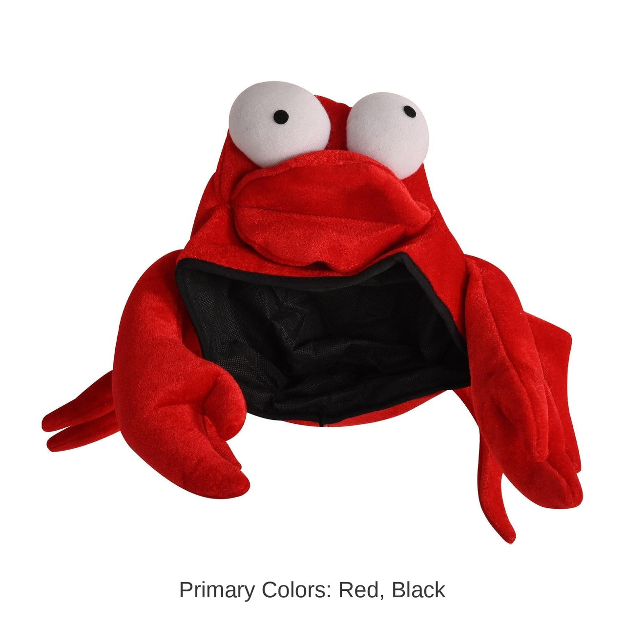 6 Pack Bulk Luau Party Plush Crab Hat