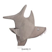 6 Pack Bulk Plush Shark Costume Hat