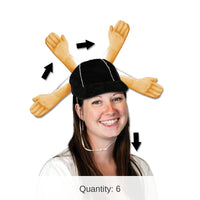 6 Pack Bulk Plush Touchdown Party Cap