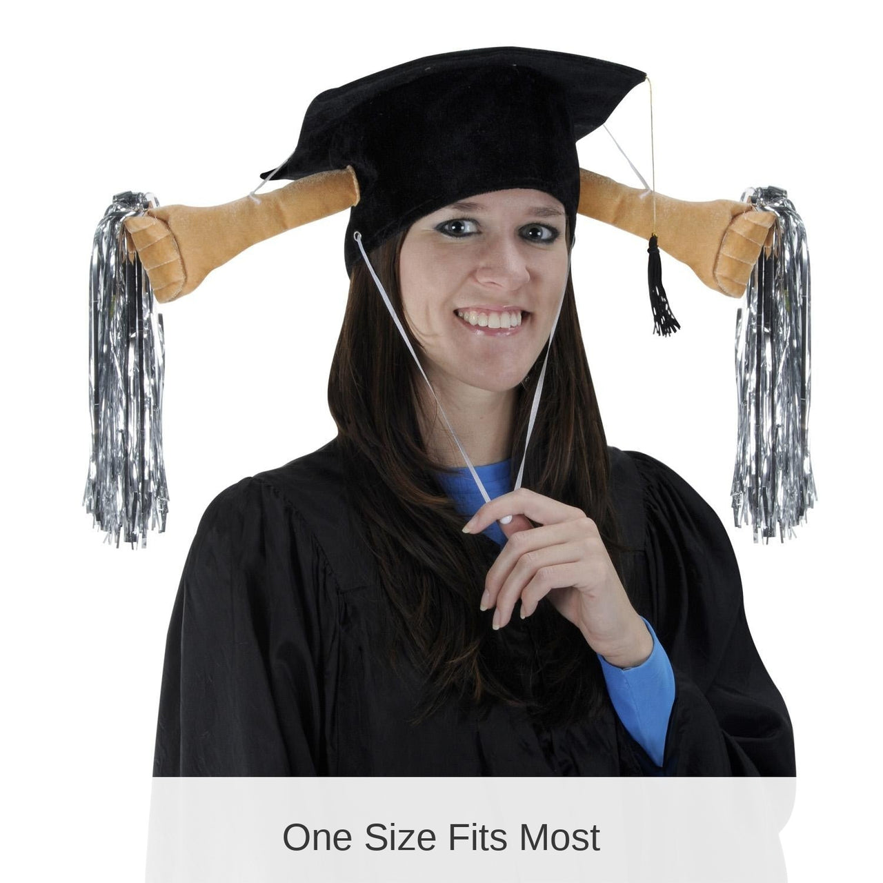 6 Pack Bulk Plush Grad Graduation Party Shaker Cap