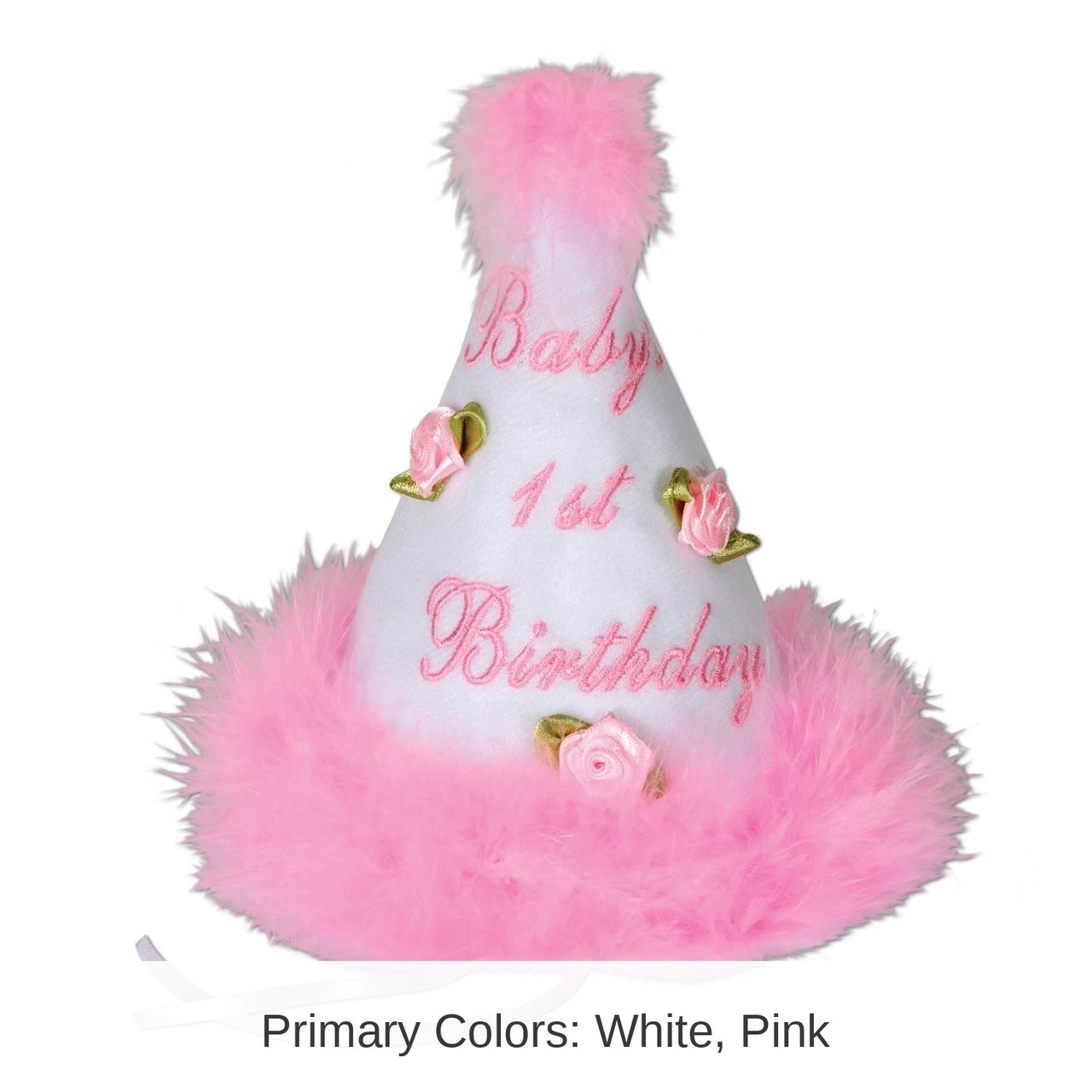 6 Pack Bulk Baby's 1st Birthday Party Cone Hat