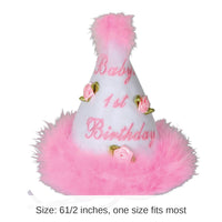 6 Pack Bulk Baby's 1st Birthday Party Cone Hat
