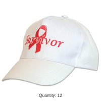 12 Pack Bulk Embroidered Survivor Cap