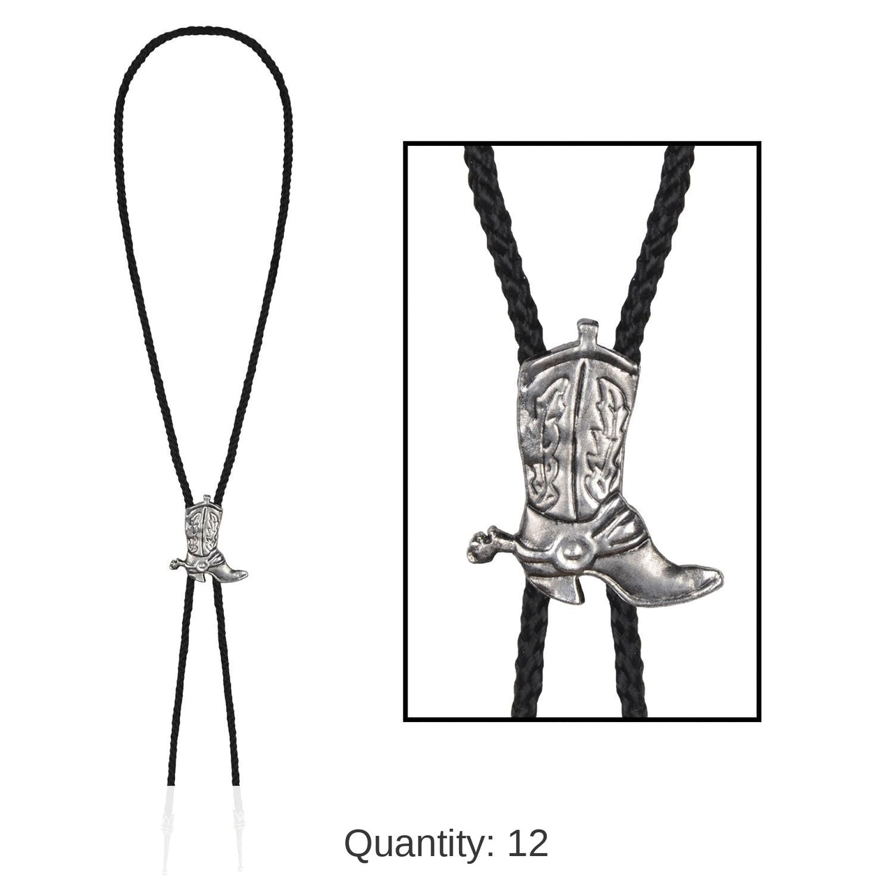 12 Pack Bulk Western Bolo Tie