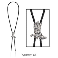 12 Pack Bulk Western Bolo Tie