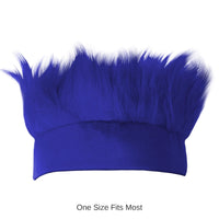 12 Pack Bulk Hairy Party Headband - blue