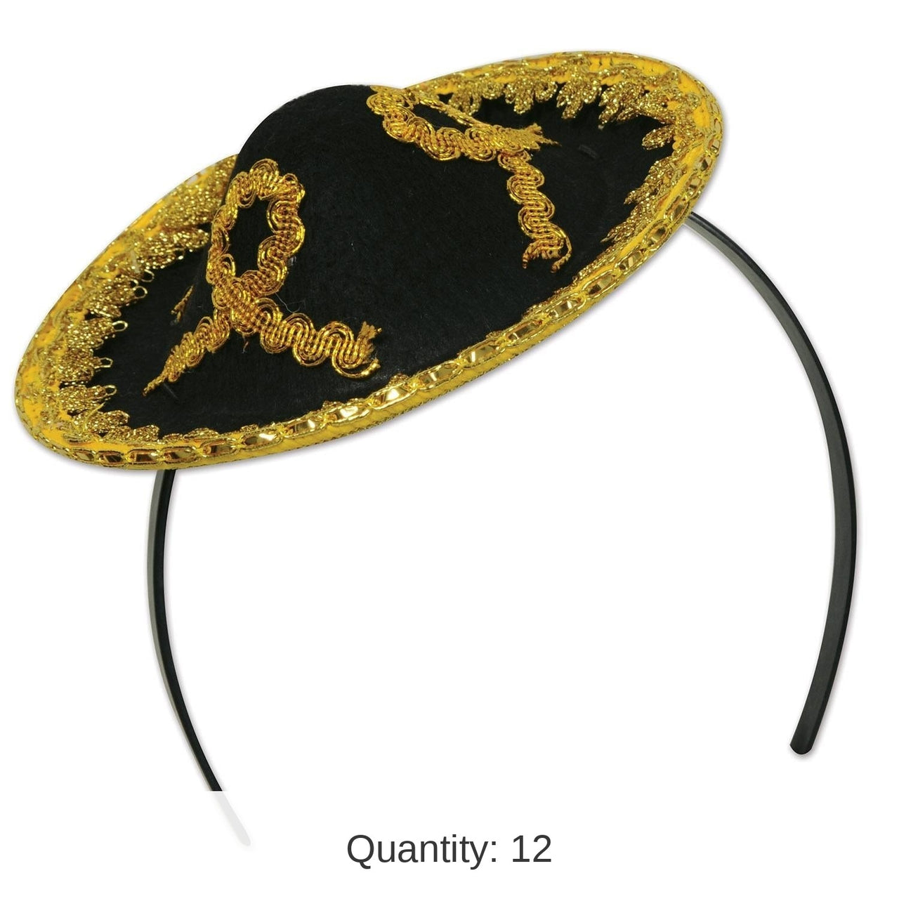 12 Pack Bulk Fiesta Sombrero Headband