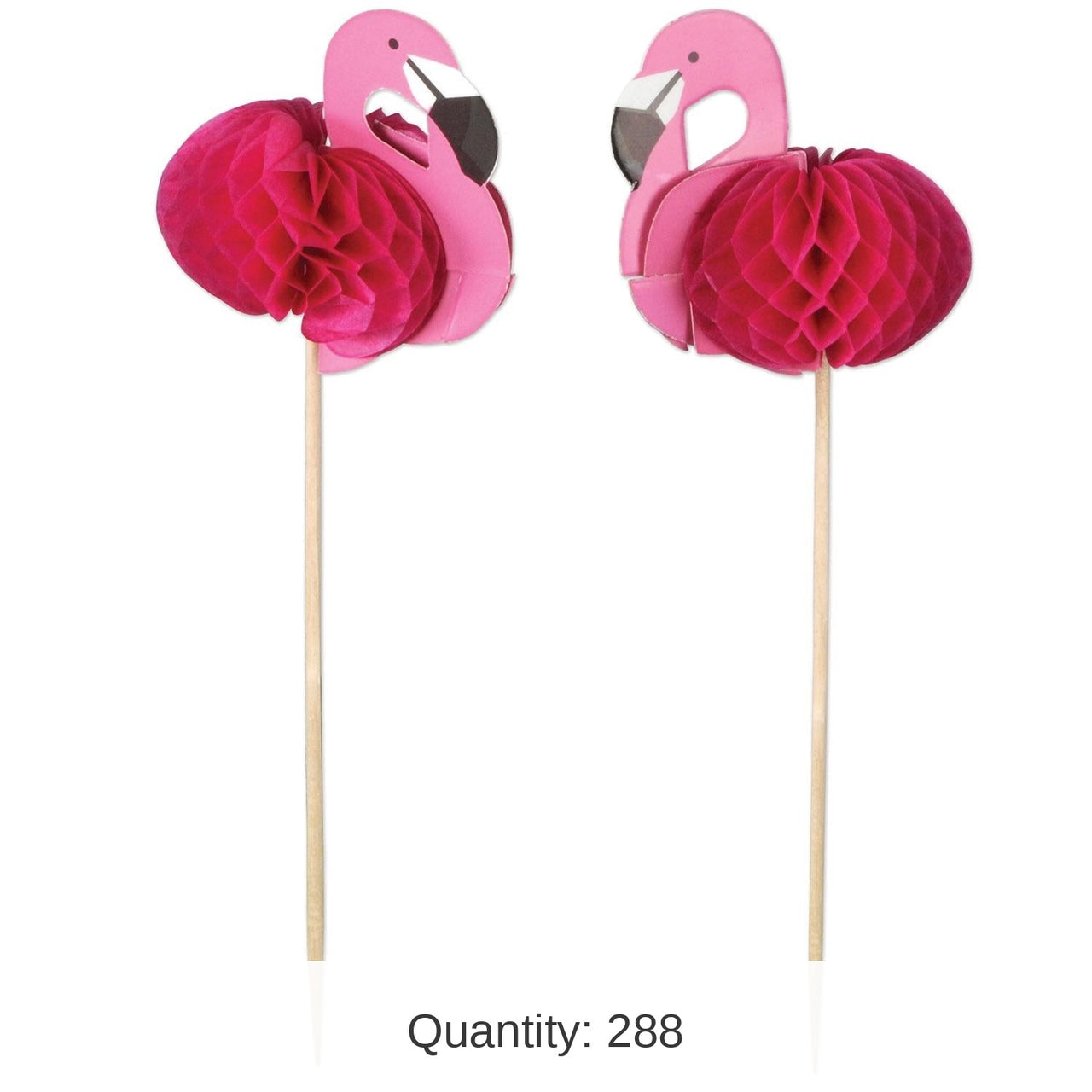 288 Pack Bulk Luau Party Flamingo Picks