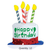 12 Pack Bulk Happy Birthday Party Cake Hair Clip